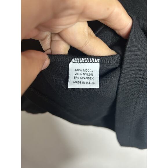 Bryn Walker Cowl Neck Long Sleeve Top Black Size Stretch Comfort Lagenlook Large - Picture 5 of 8